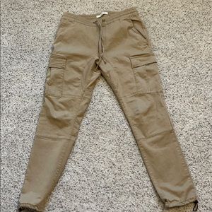 PacSun Cargo Joggers. Size M. Tan. Worn.
